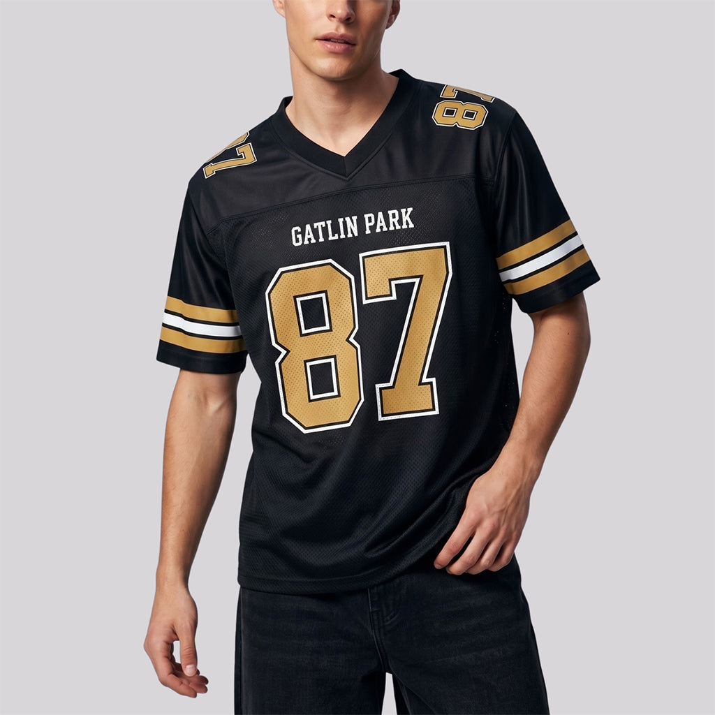 Custom Black Old Gold-White Custom Name Football Jerseys For Men & Women