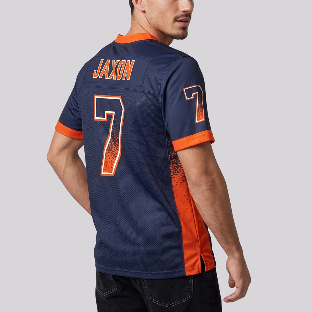 Custom Navy Orange-White Drift Fashion Custom Name Football Jerseys For Men & Women