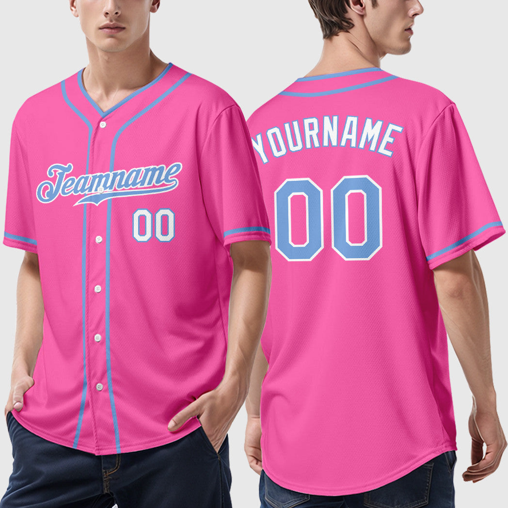 Custom Red Black-White Piping Baseball Jersey