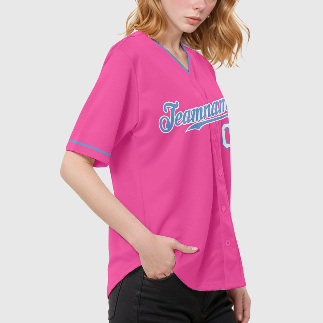 Custom Red Black-White Collar Sleeve Baseball Jersey