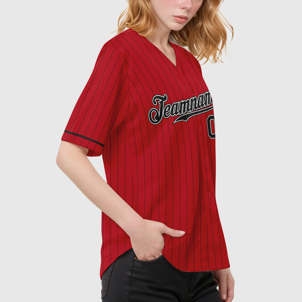 Custom Royal Gold Gold-White Pinstripe Baseball Jersey
