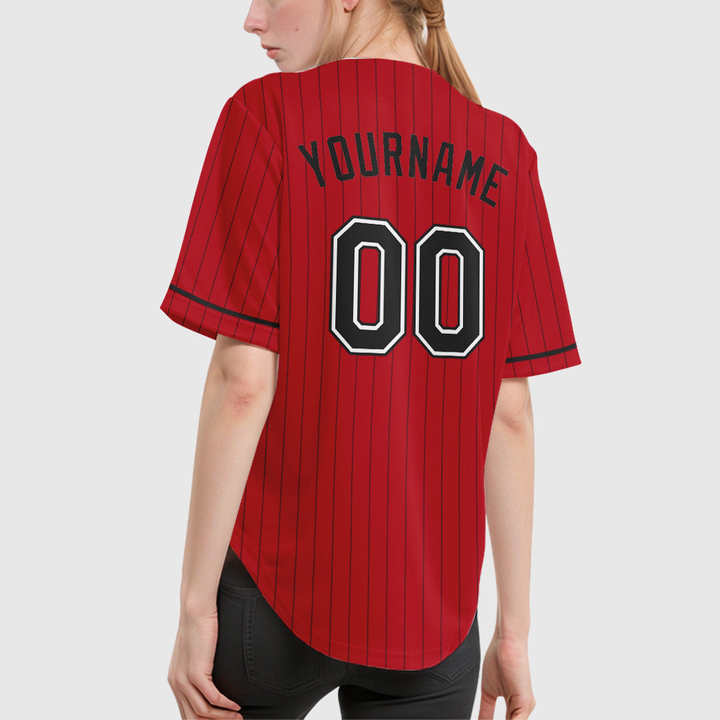 Custom Royal Gold Gold-White Pinstripe Baseball Jersey