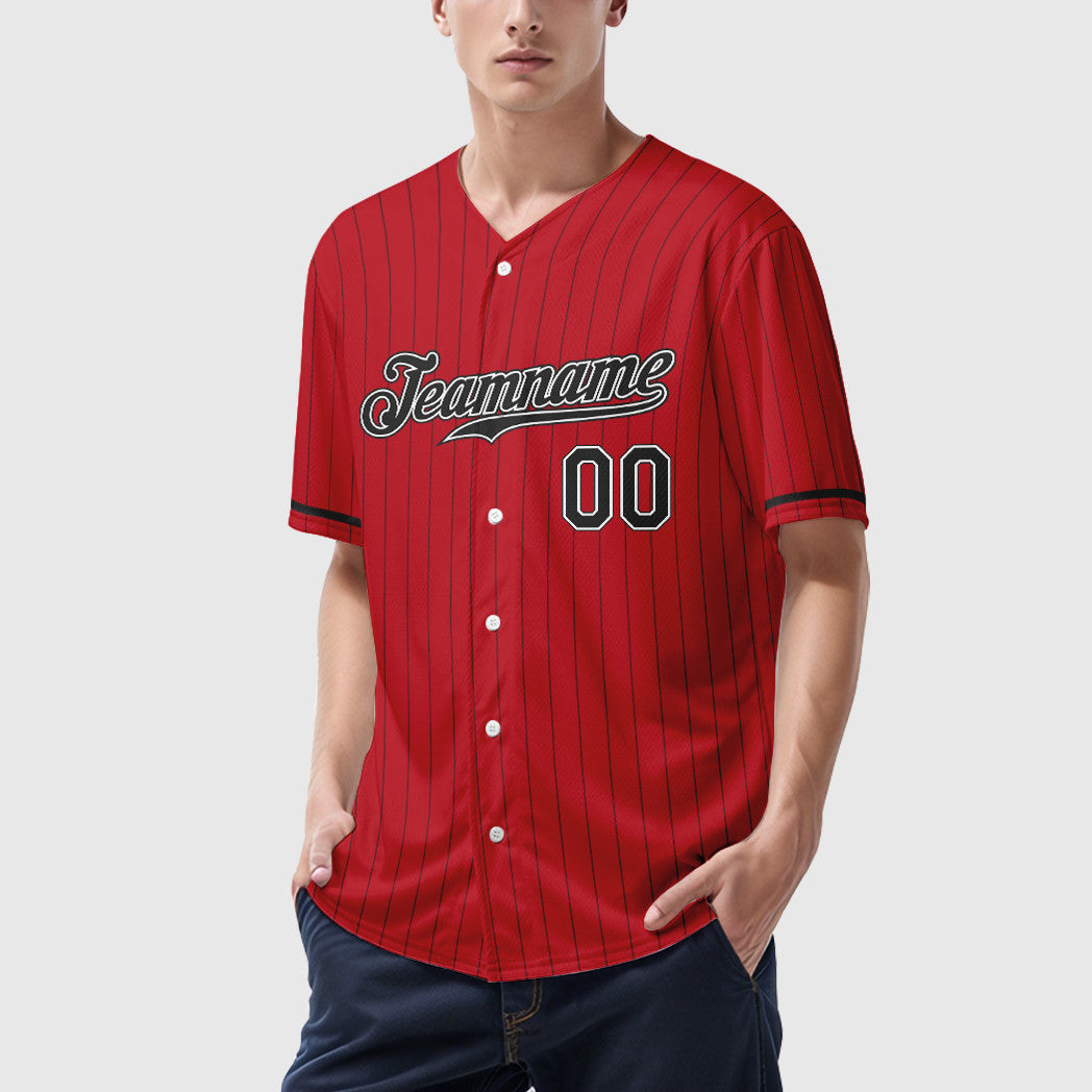 Custom Royal Gold Gold-White Pinstripe Baseball Jersey