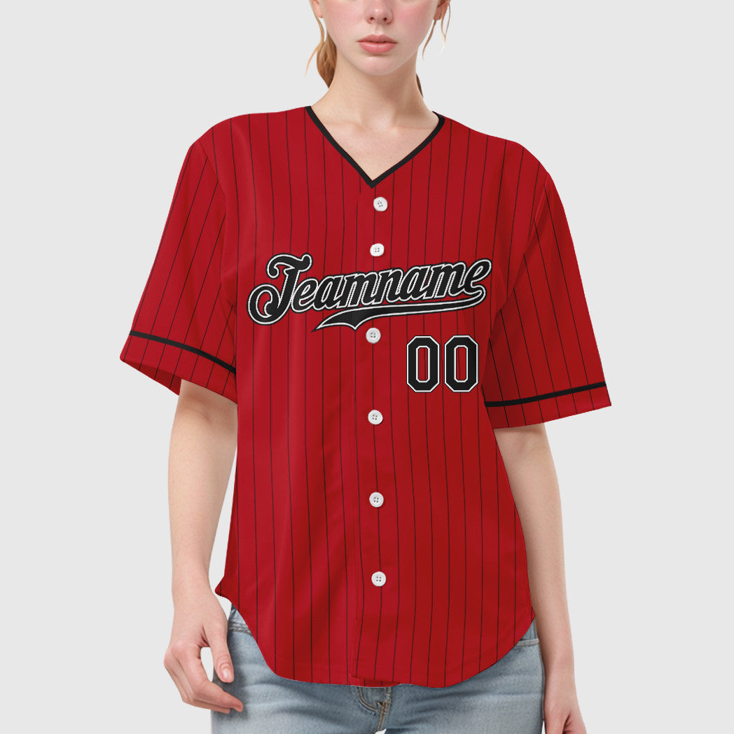 Custom Royal Gold Gold-White Pinstripe Baseball Jersey