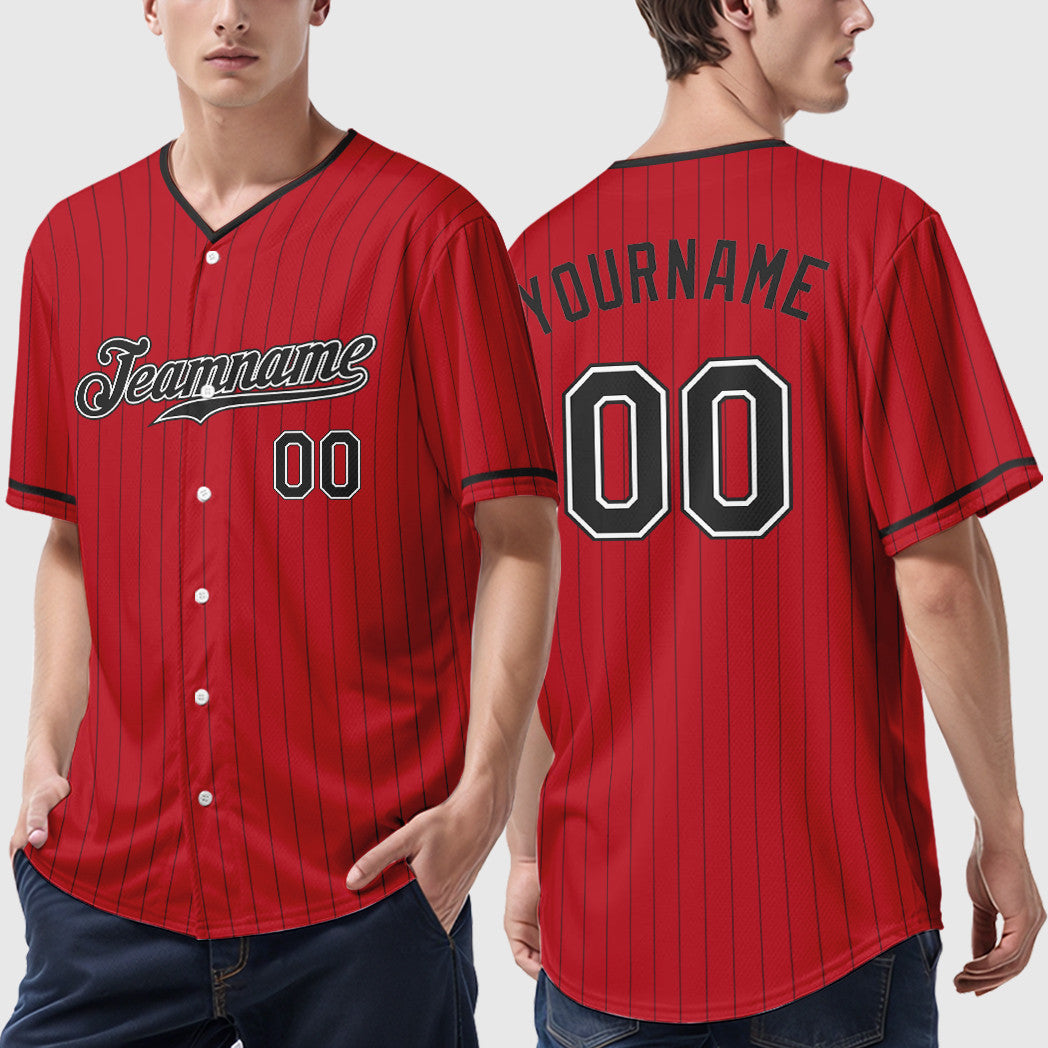 Custom Royal Gold Gold-White Pinstripe Baseball Jersey