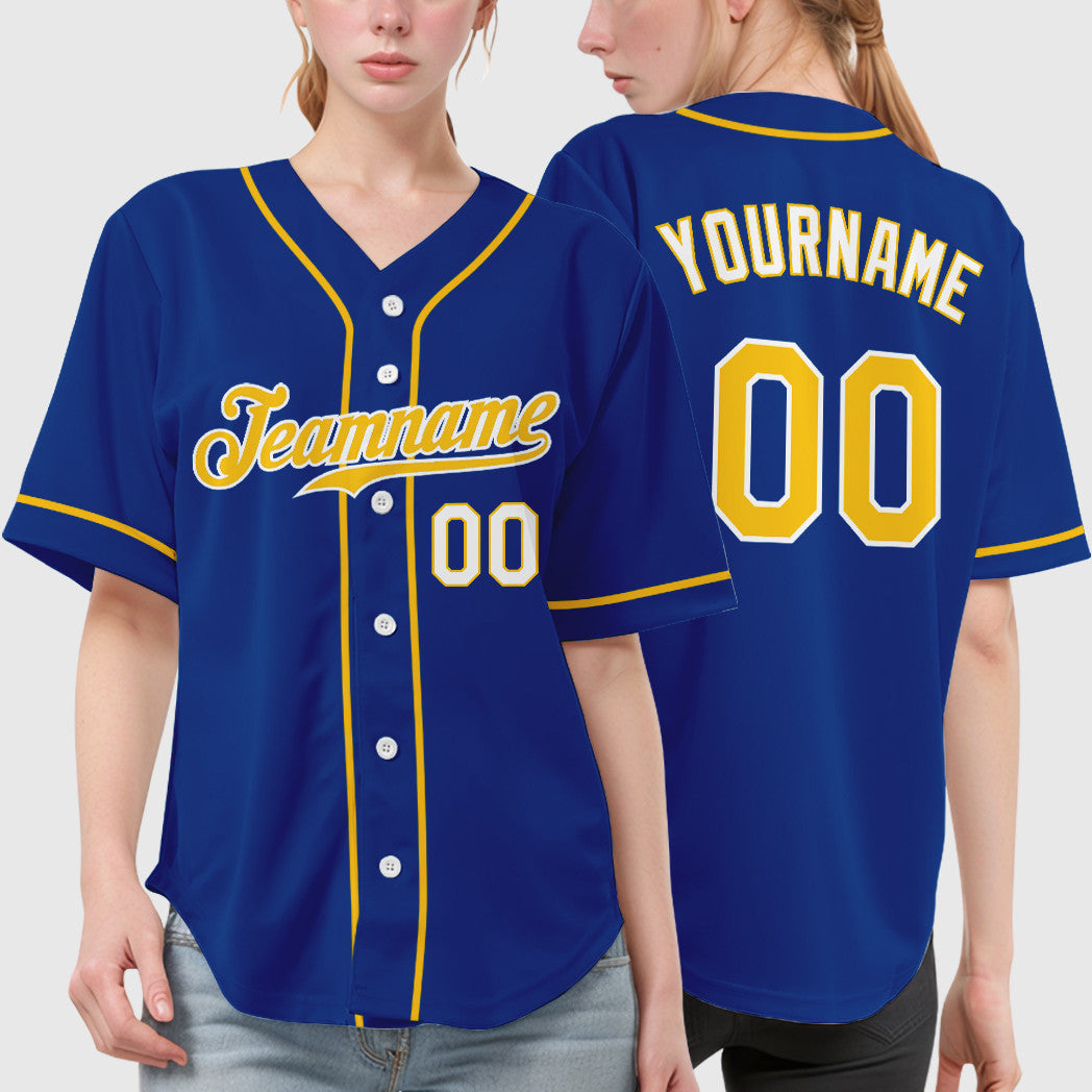 Custom Royal Light Blue-White Sleeve Baseball Jersey