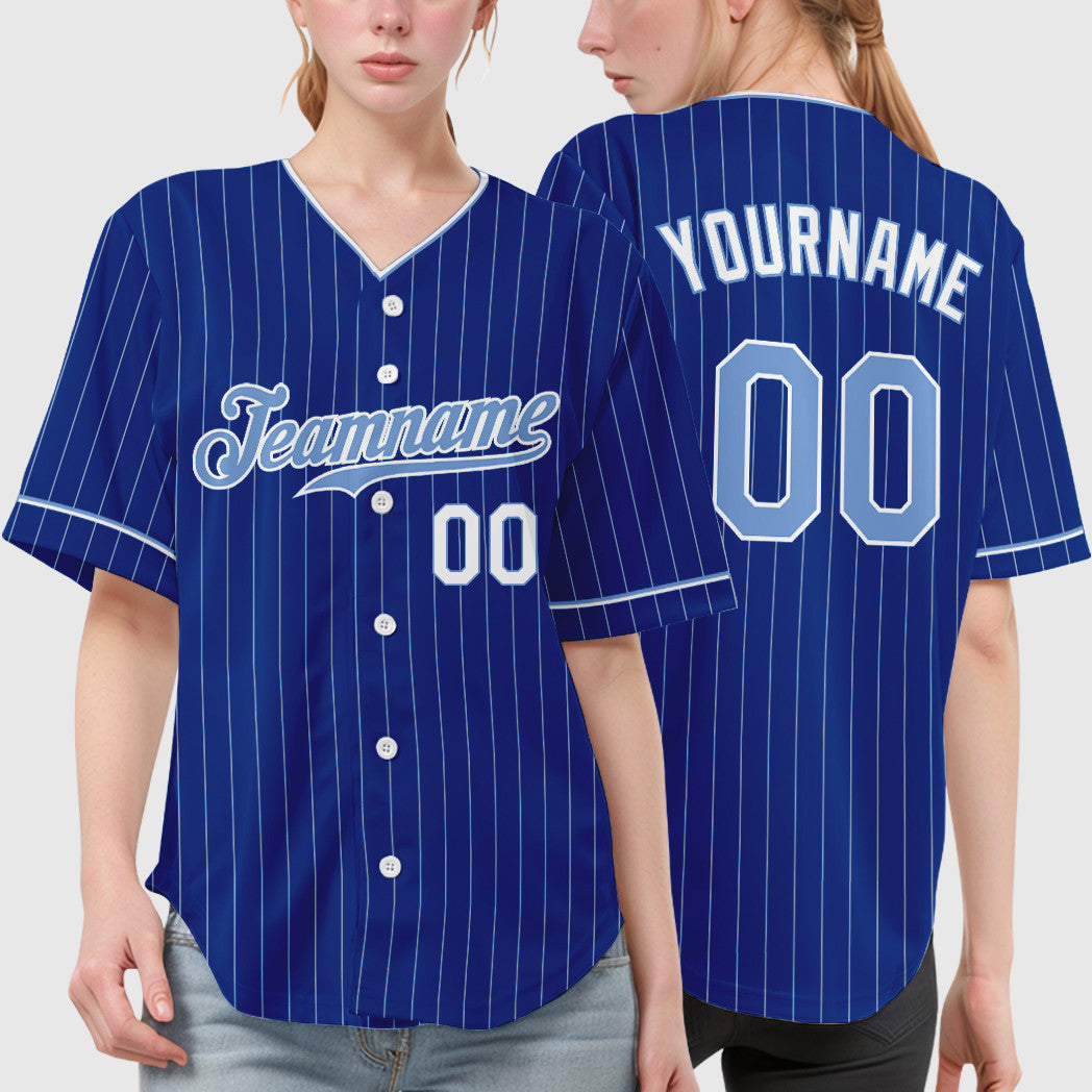 Custom White Black-Gray Pinstripe Baseball Jersey