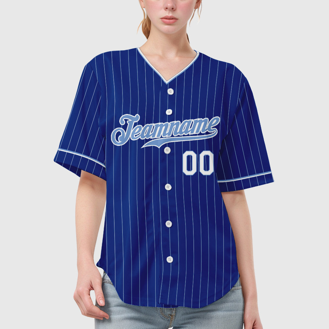 Custom White Black-Gray Pinstripe Baseball Jersey
