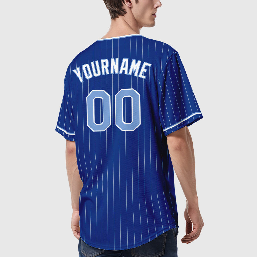 Custom White Black-Gray Pinstripe Baseball Jersey