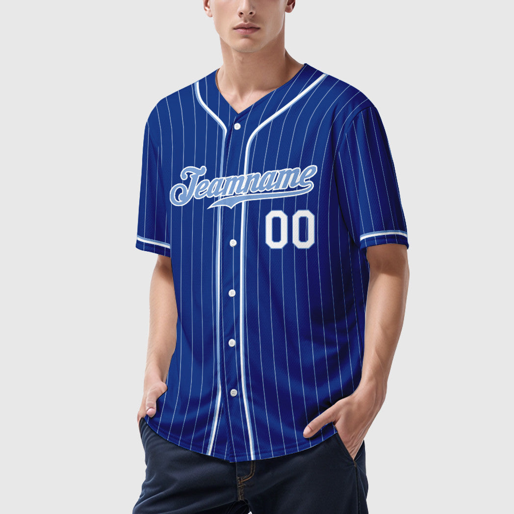 Custom White Black-Gray Piping Pinstripe Baseball Jersey