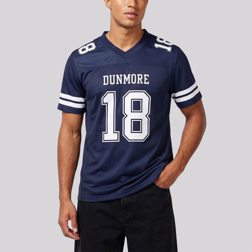 Custom Navy White Custom Name Football Jerseys For Men & Women