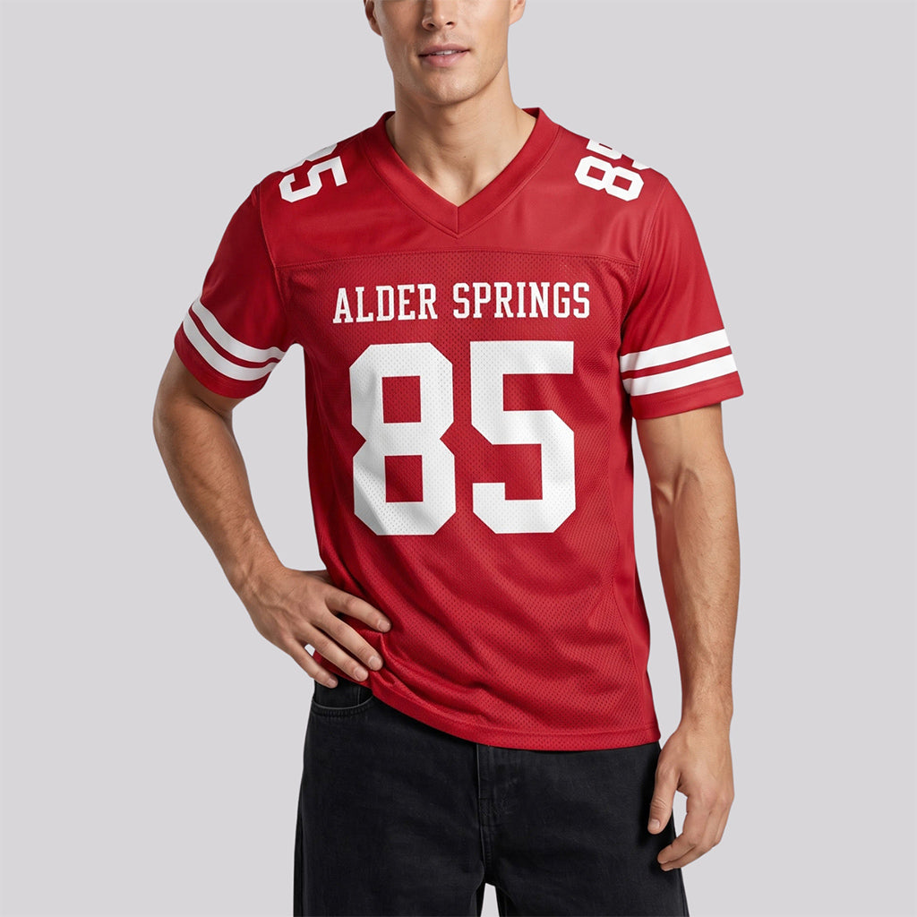 Custom Red White Custom Name Football Jerseys For Men & Women