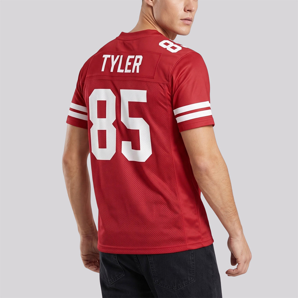 Custom Red White Custom Name Football Jerseys For Men & Women