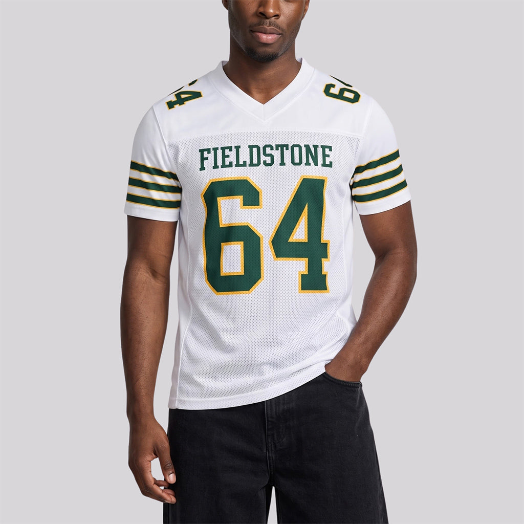 Custom White Green-Gold Custom Name Football Jerseys For Men & Women