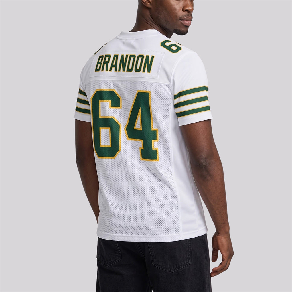 Custom White Green-Gold Custom Name Football Jerseys For Men & Women
