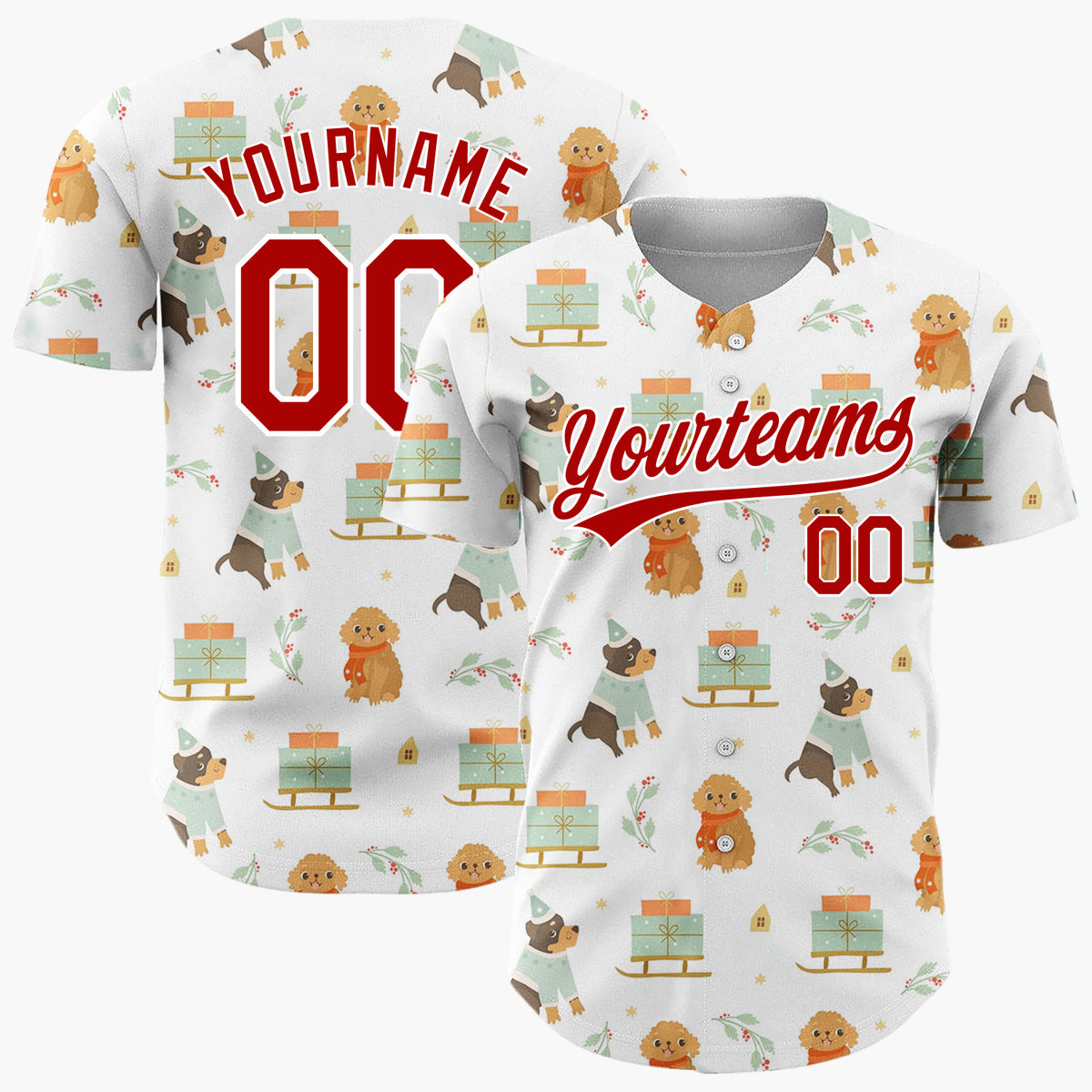 Custom Blue Green Brown Santa Hats Mugs And Gifts Whimsical Christmas Baseball Jersey