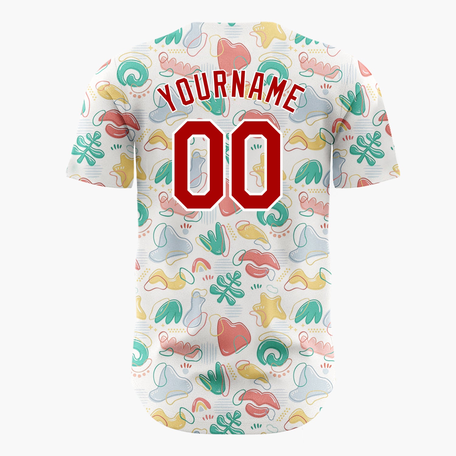 Custom Light Cream Organic Abstract Doodle Art Pattern Christmas Baseball Jersey