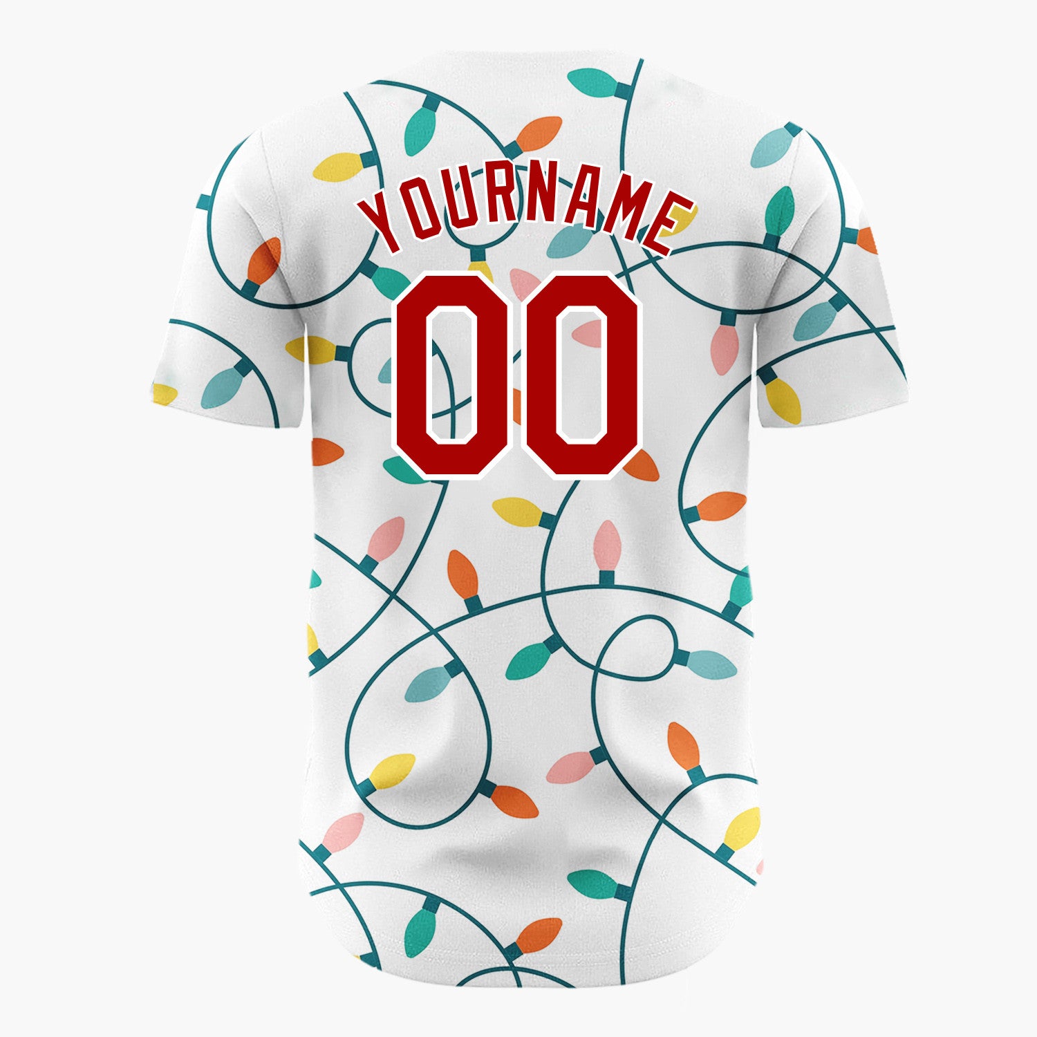 Custom Pink Holly Berries And Leaves Watercolor Festive Pattern Christmas Baseball Jersey