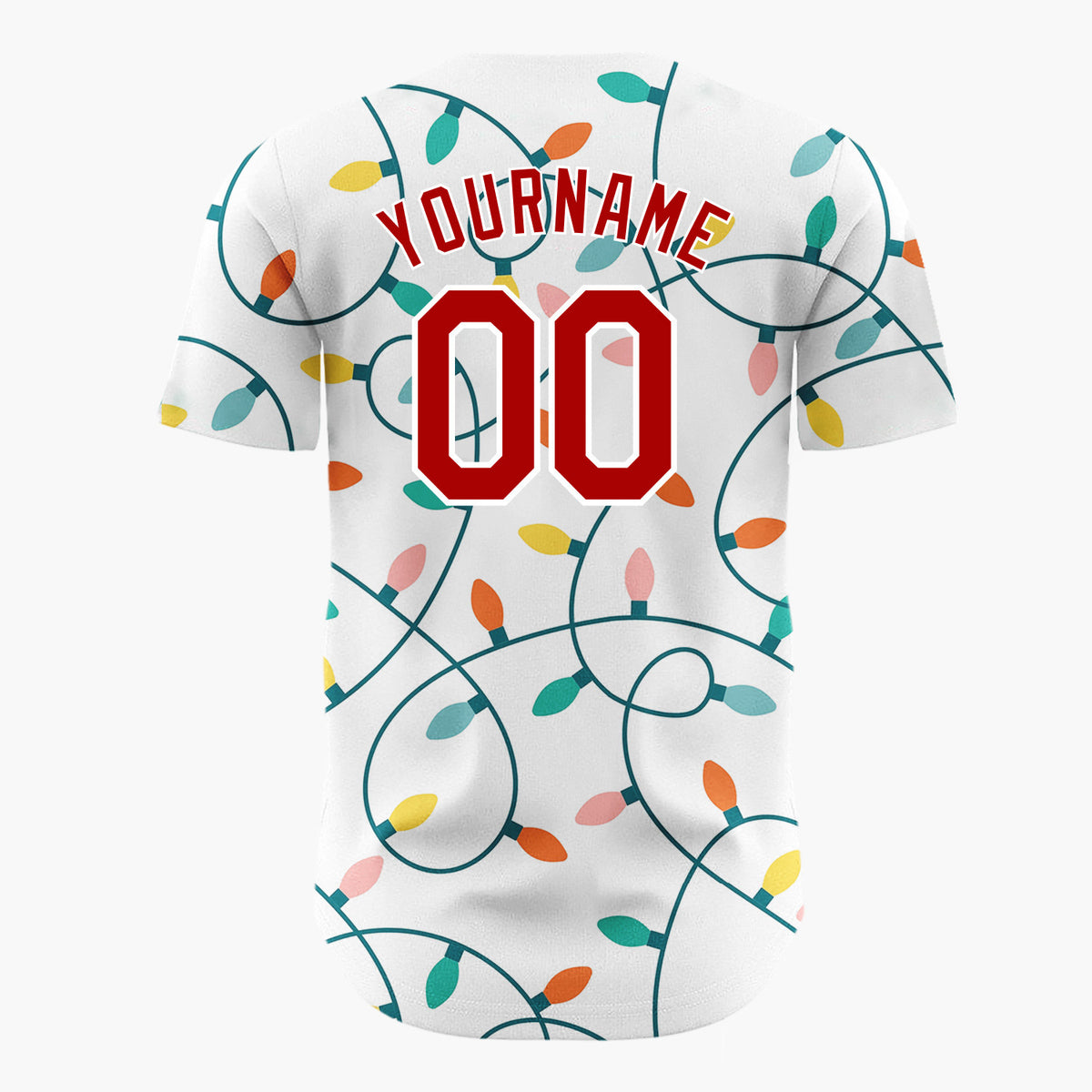 Custom Pink Holly Berries And Leaves Watercolor Festive Pattern Christmas Baseball Jersey