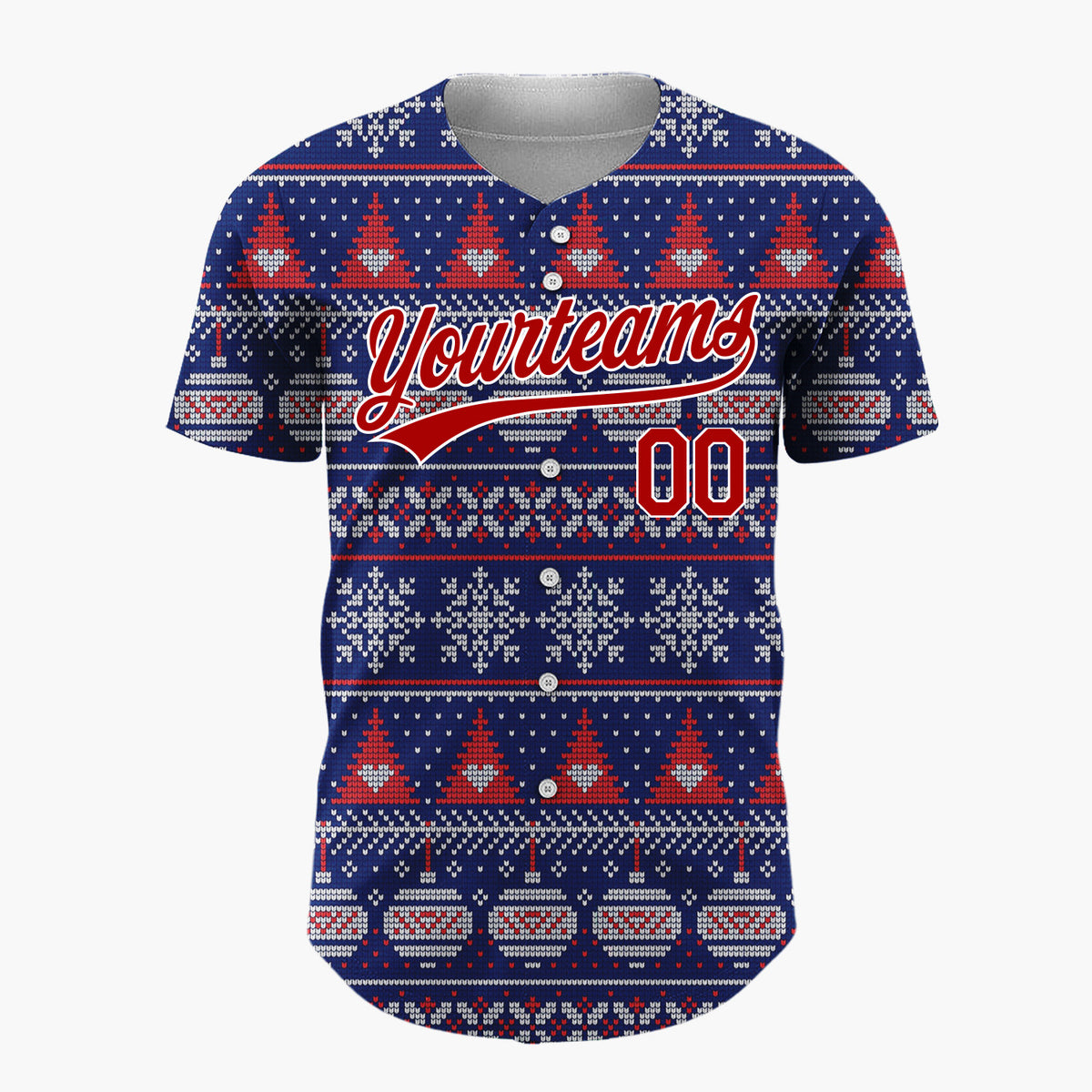 Custom Pink Red Cats Gifts And Ornaments Cute Holiday Pattern Christmas Baseball Jersey