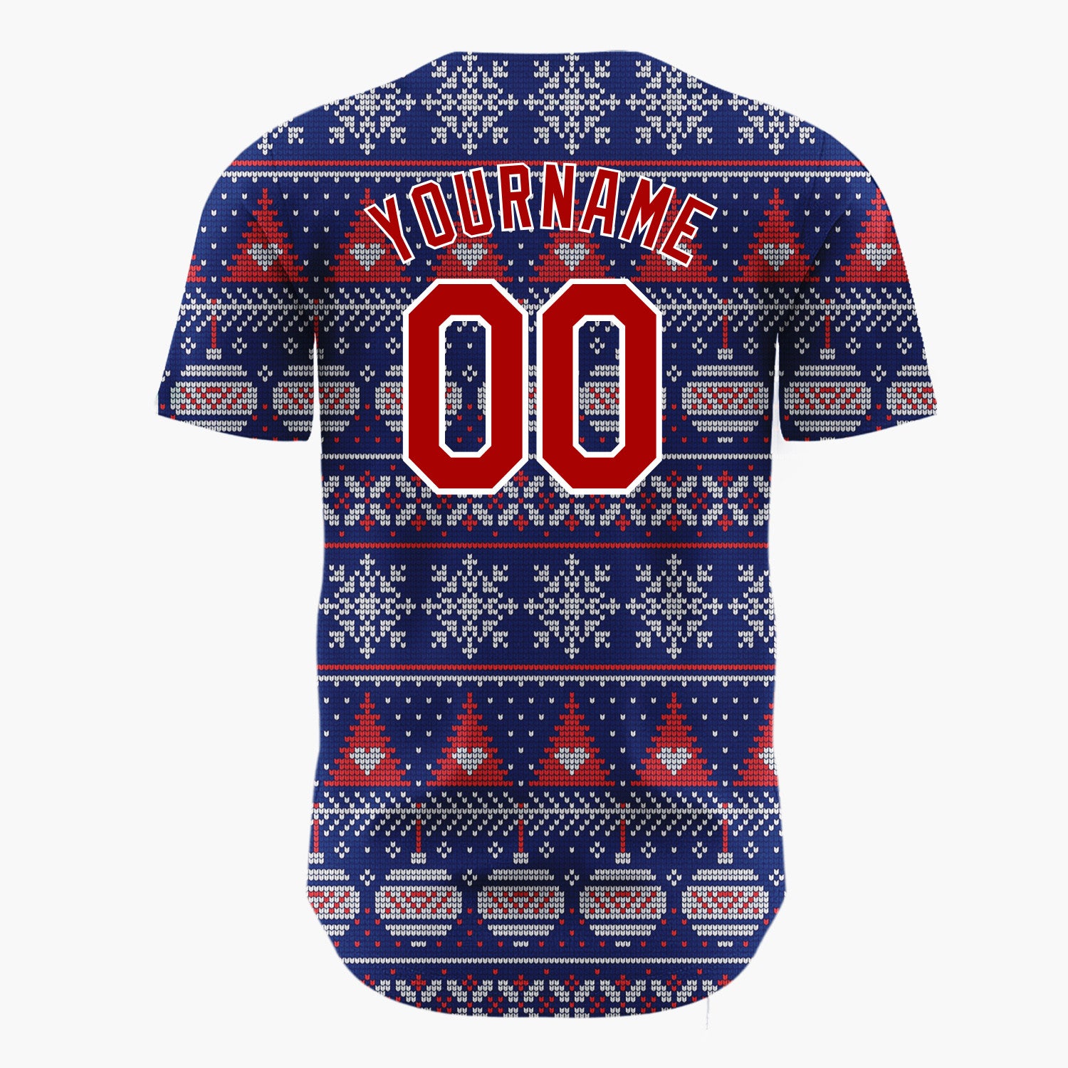 Custom Pink Red Cats Gifts And Ornaments Cute Holiday Pattern Christmas Baseball Jersey