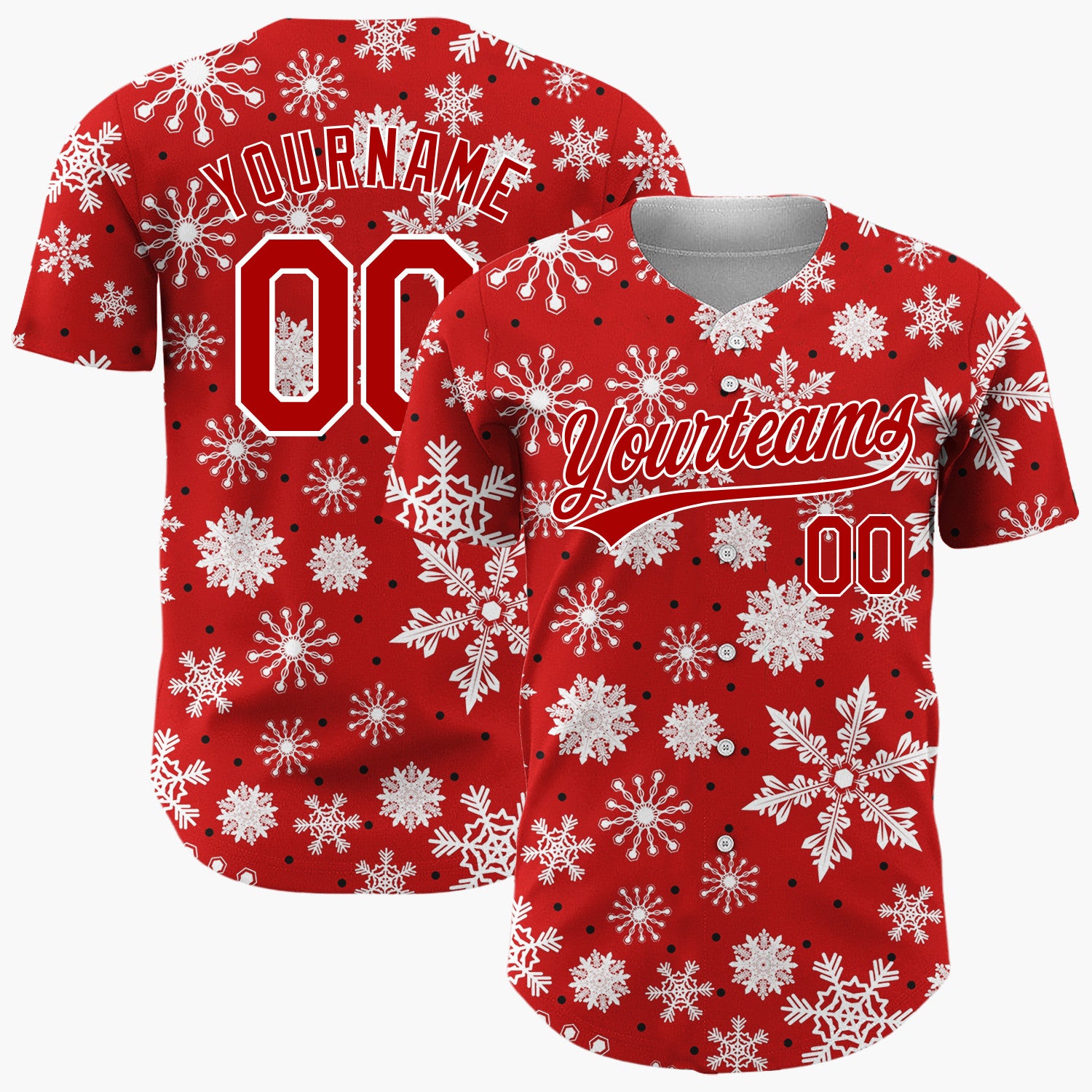 Custom Pink Green Red Stockings And Presents Watercolor Pattern Christmas Baseball Jersey