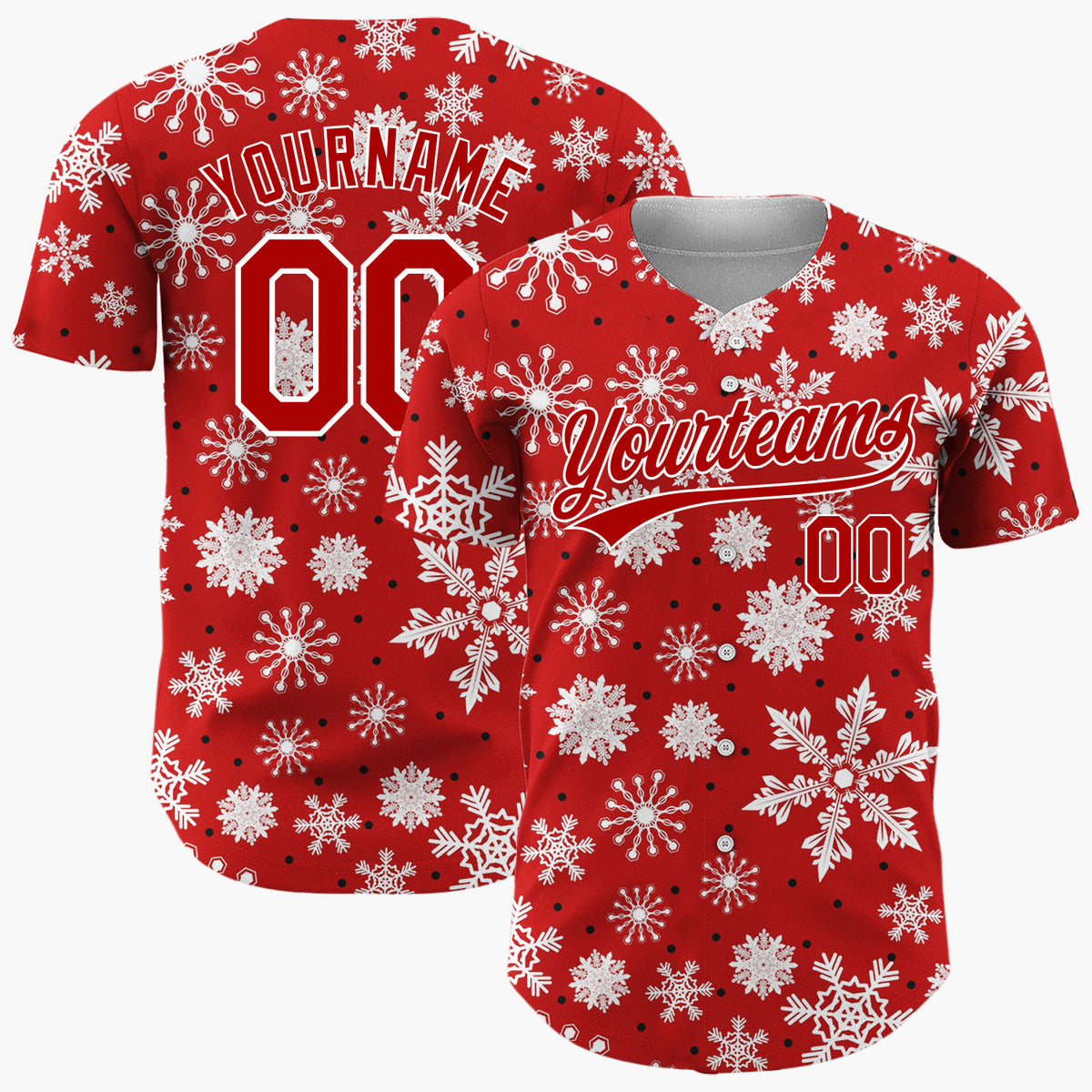 Custom Pink Green Red Stockings And Presents Watercolor Pattern Christmas Baseball Jersey