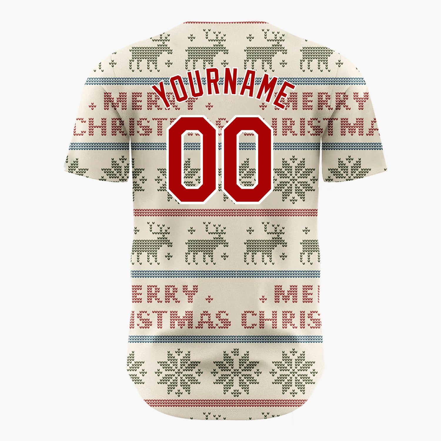 Custom White Brown Green Dogs Gifts And Sleighs Cozy Winter Pattern Christmas Baseball Jersey
