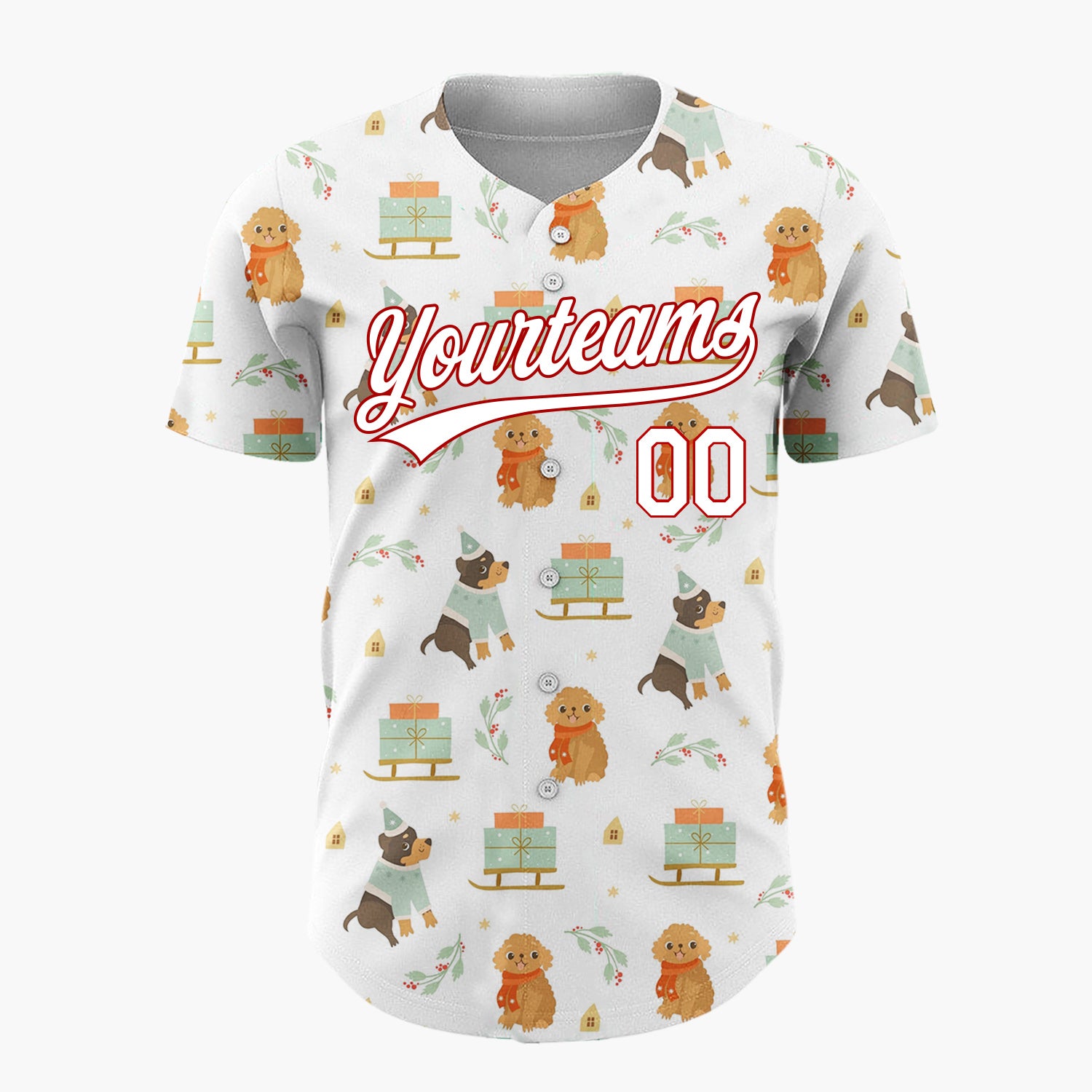 Custom Blue Green Brown Santa Hats Mugs And Gifts Whimsical Christmas Baseball Jersey