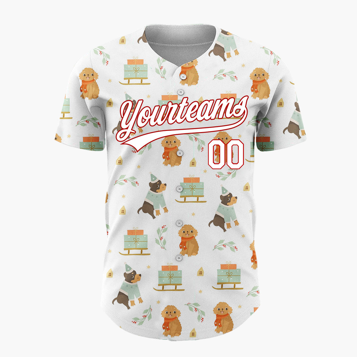 Custom Blue Green Brown Santa Hats Mugs And Gifts Whimsical Christmas Baseball Jersey