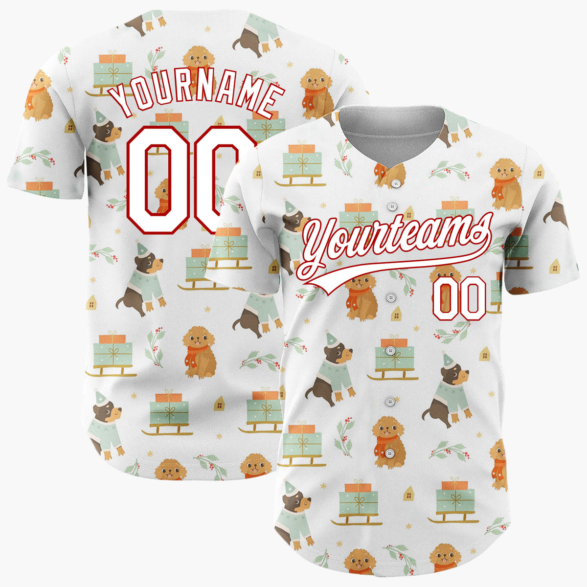 Custom Blue Green Brown Santa Hats Mugs And Gifts Whimsical Christmas Baseball Jersey