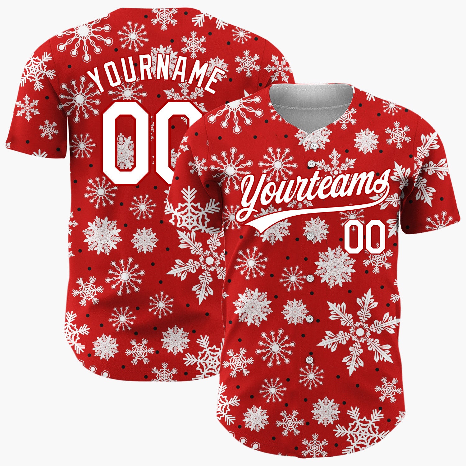 Custom Pink Green Red Stockings And Presents Watercolor Pattern Christmas Baseball Jersey