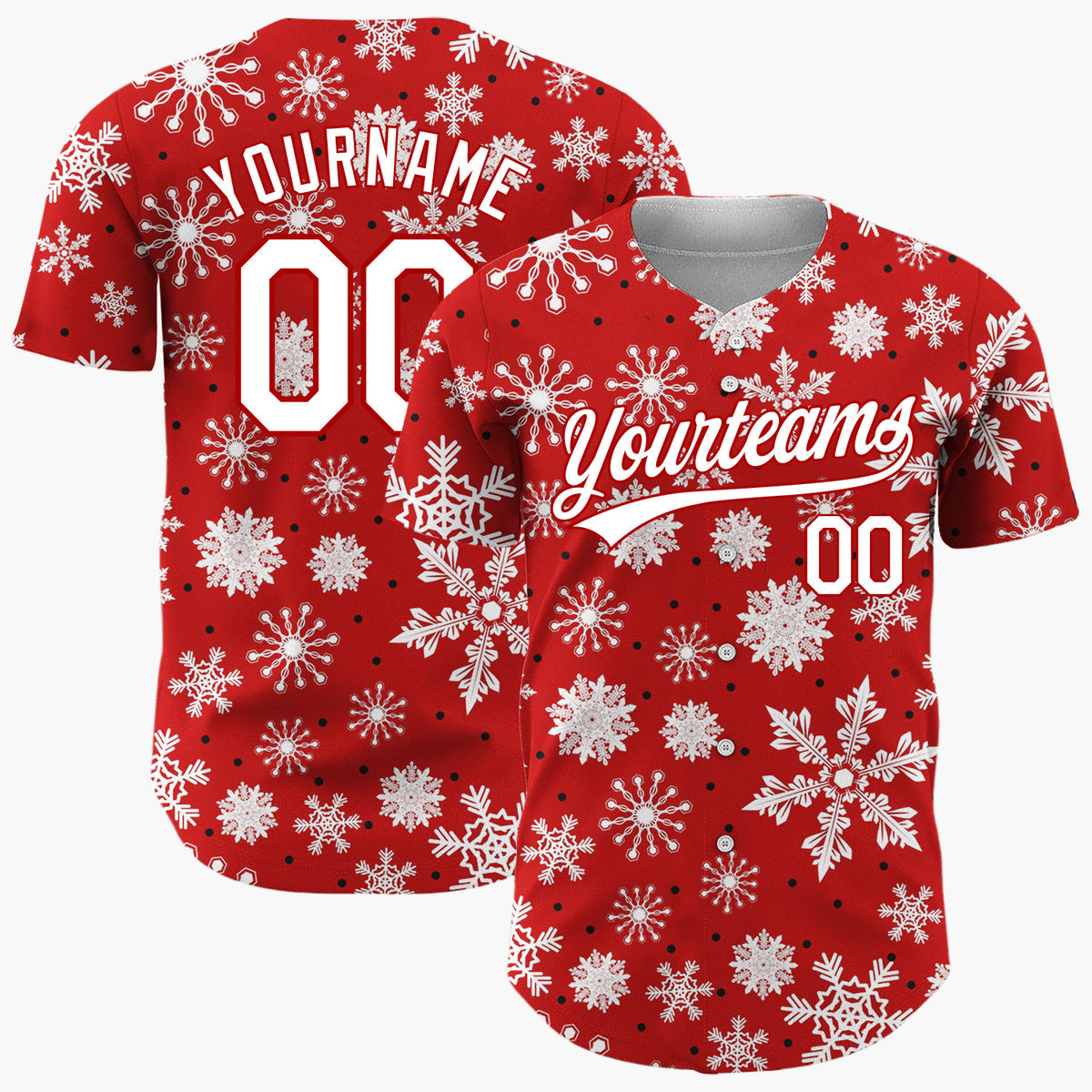 Custom Pink Green Red Stockings And Presents Watercolor Pattern Christmas Baseball Jersey