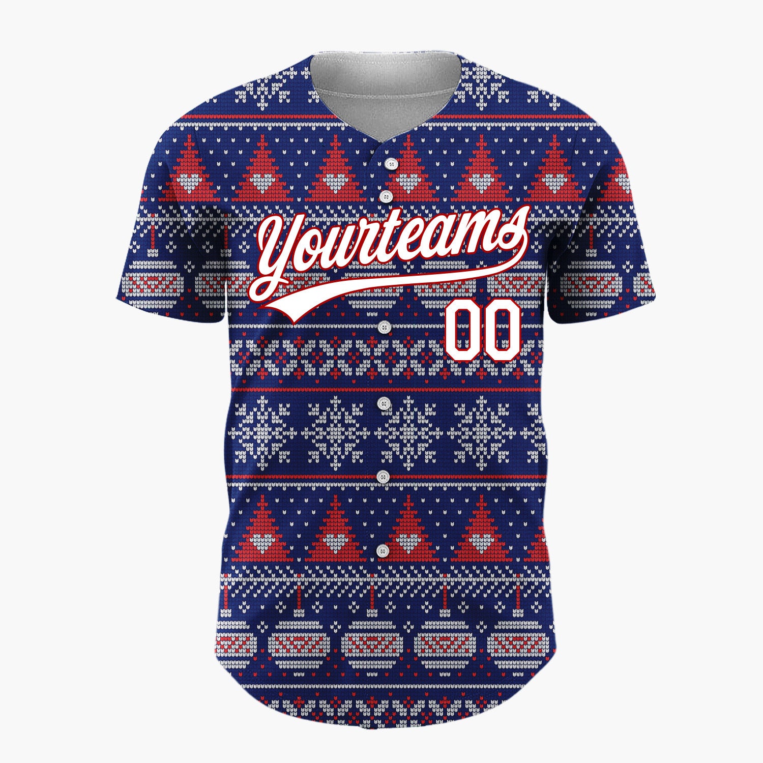 Custom Pink Red Cats Gifts And Ornaments Cute Holiday Pattern Christmas Baseball Jersey