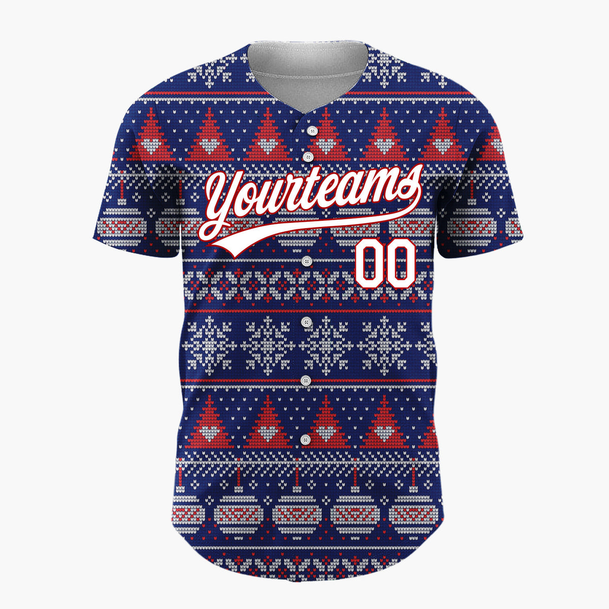 Custom Pink Red Cats Gifts And Ornaments Cute Holiday Pattern Christmas Baseball Jersey