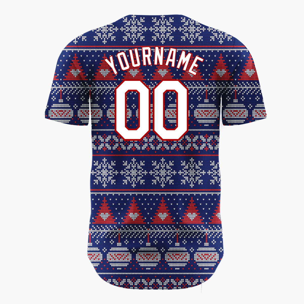 Custom Pink Red Cats Gifts And Ornaments Cute Holiday Pattern Christmas Baseball Jersey