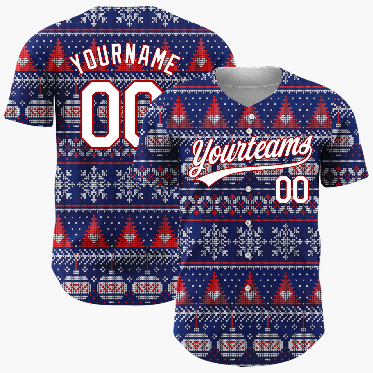 Custom Pink Red Cats Gifts And Ornaments Cute Holiday Pattern Christmas Baseball Jersey