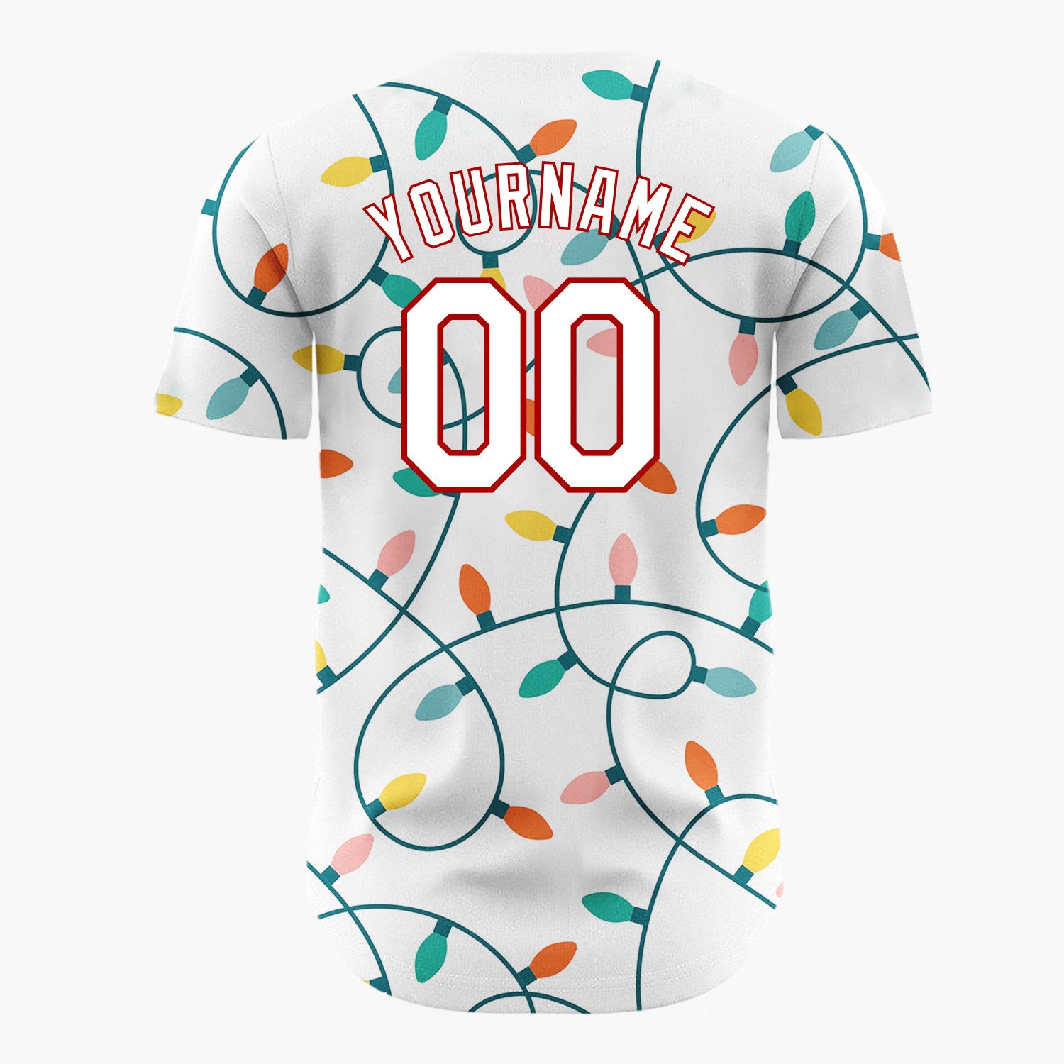 Custom Pink Holly Berries And Leaves Watercolor Festive Pattern Christmas Baseball Jersey