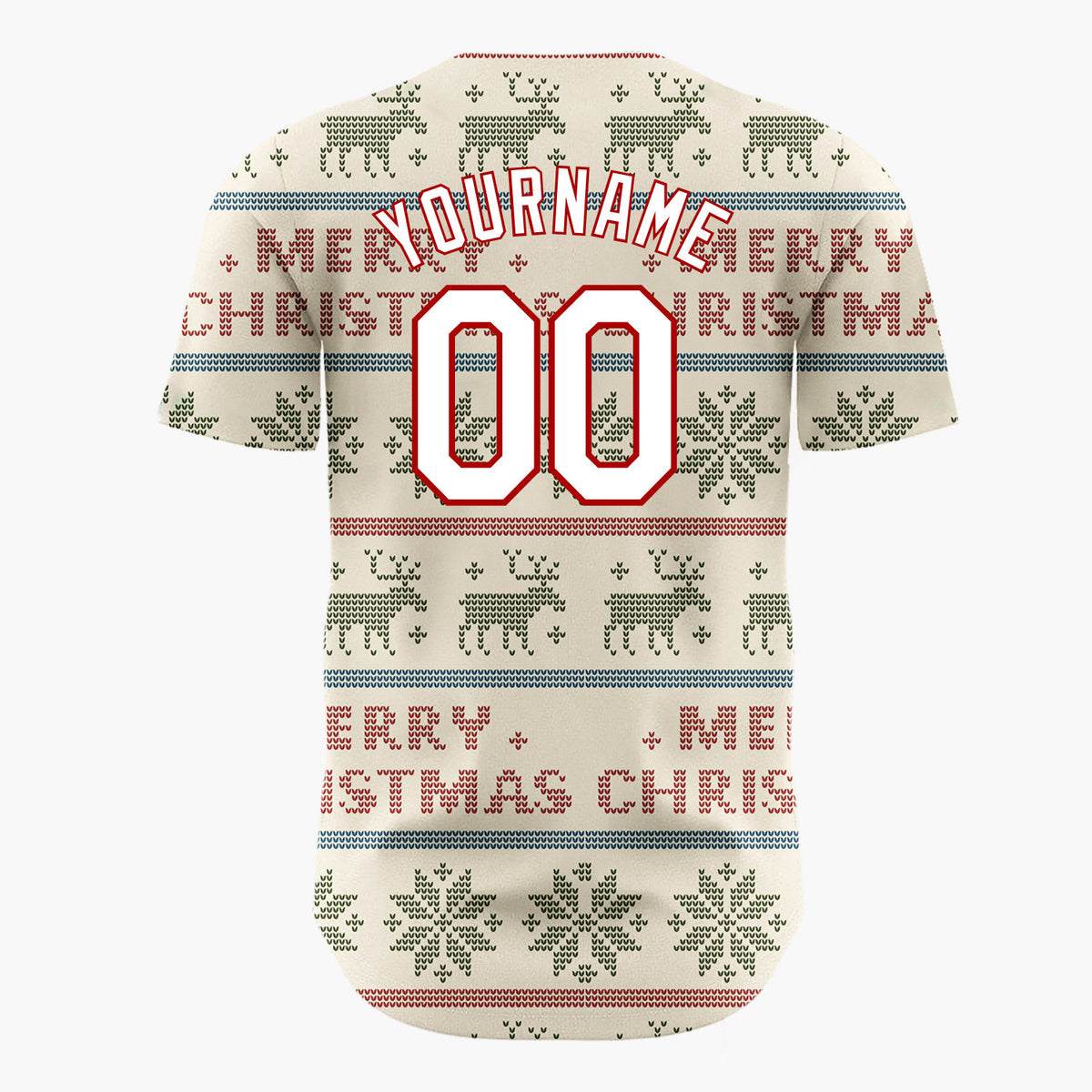 Custom White Brown Green Dogs Gifts And Sleighs Cozy Winter Pattern Christmas Baseball Jersey